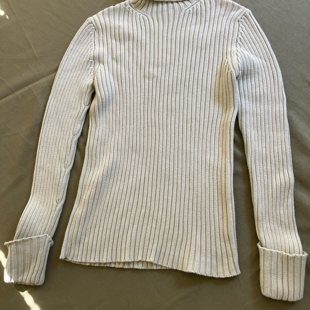 Ribbed light green Sweater - %100 cotton
